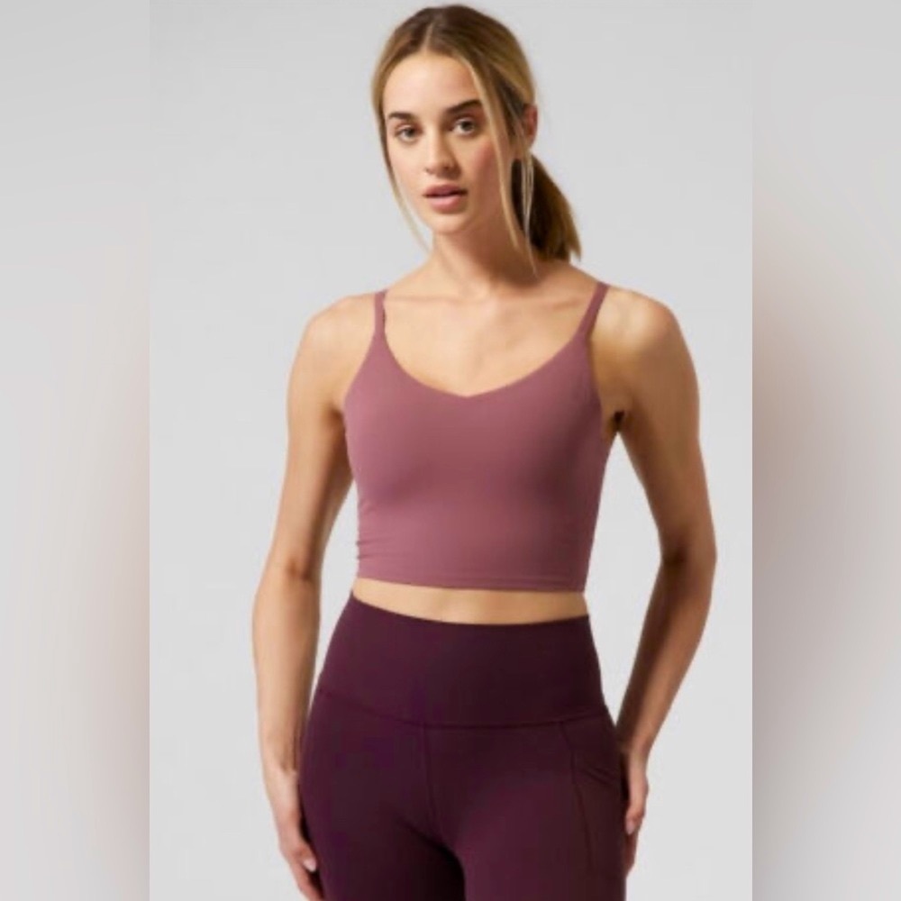 ATHLETA NWT and NWOT Elation V-Neck Crop A-C Color: Tawny Rose